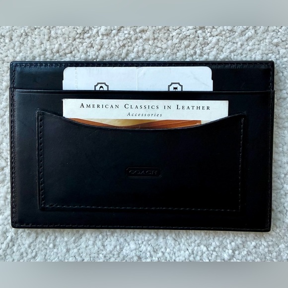 Vintage Coach Leather Black Memo Note Jotter with Two Refill Packs.  NWT - Picture 3 of 6